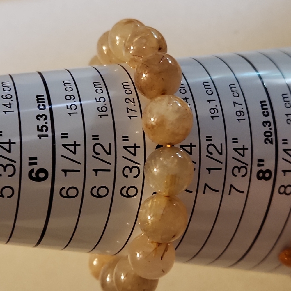 Gold Rutilated Quartz gorgeous stretch bracelet. Buy one bracelet  2nd 20% off